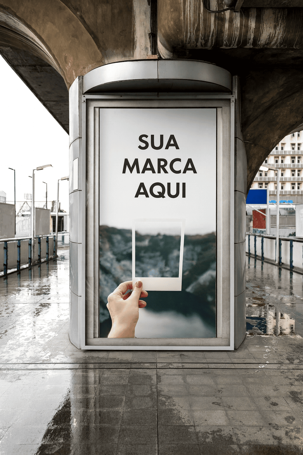 Banner com o texto sua marca aqui