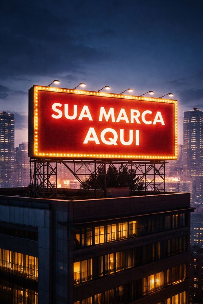 Outdoor escrito sua marca aqui
